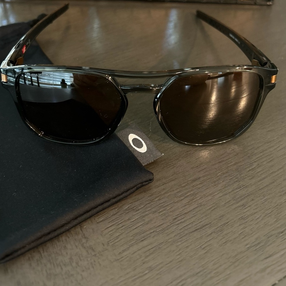 Oakley Latch Beta Sunglasses Olive Ink with Prizm Tungsten Lens